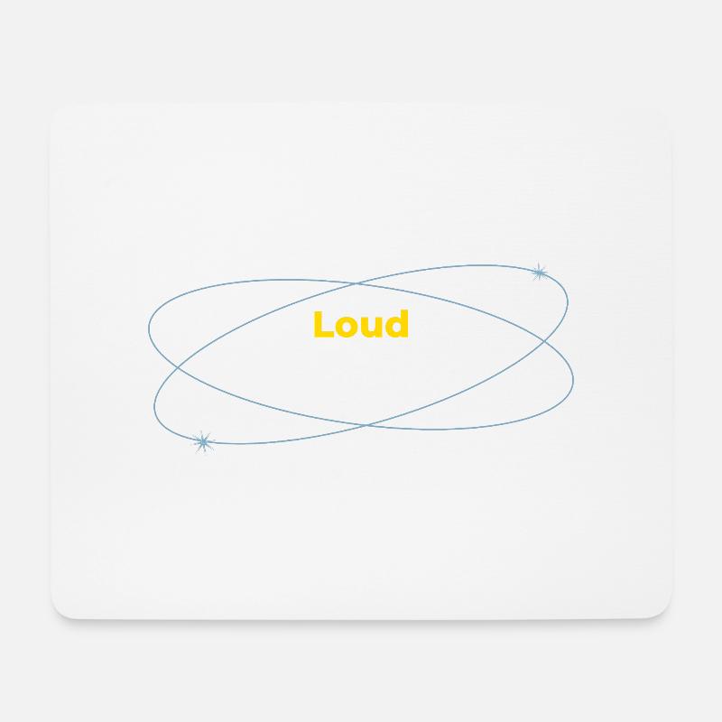 Loud in Silence dunkles Shirt - Mousepad (Querformat) - Weiß