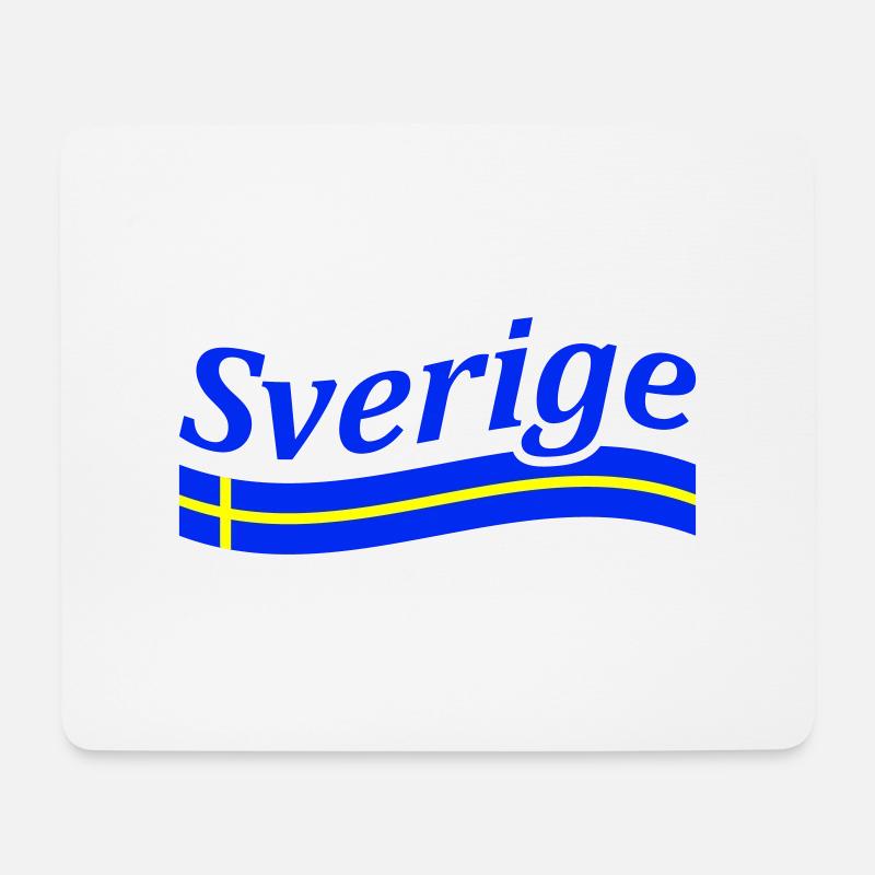Sverige Fahne Schweden - Mousepad (Querformat) - Weiß