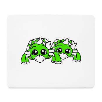 2 Turtles Couple Sister Wife Girlfriends - Mouse Pad (horizontal) - white - Front