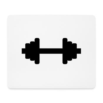 Hantel - Bodybuilding - Mousepad (Querformat) - Weiß - Vorne