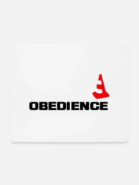 Obedience mit Pylone - Mousepad (Querformat) - Weiß