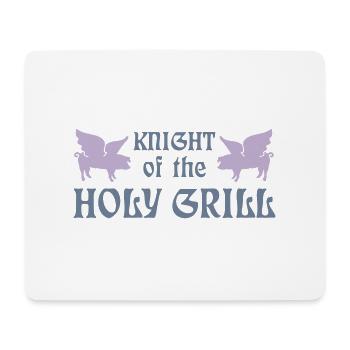 Knight of the holy grill (Txt, 2c) - Mousepad (Querformat) - Weiß - Vorne