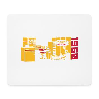 pong1960_2c - Mouse Pad (horizontal) - white - Front