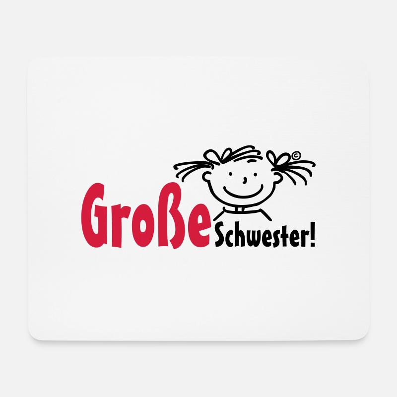 Große Schwester - Mousepad (Querformat) - Weiß