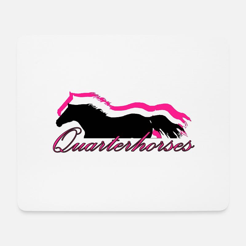 Quarterhorses - Mousepad (Querformat) - Weiß