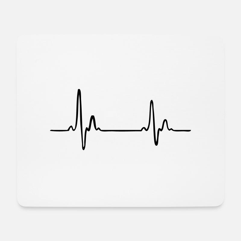 ekg profession - Mousepad (Querformat) - Weiß