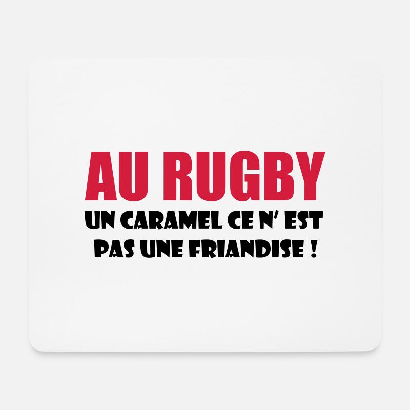 rugby - Mousepad (Querformat) - Weiß