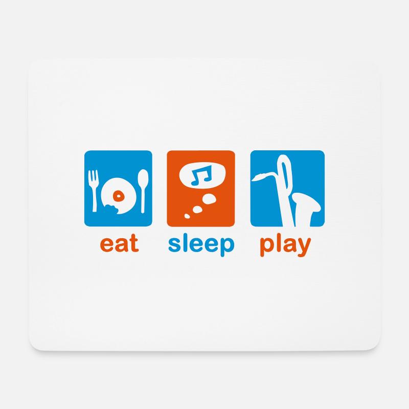 saxophone - Mousepad (Querformat) - Weiß