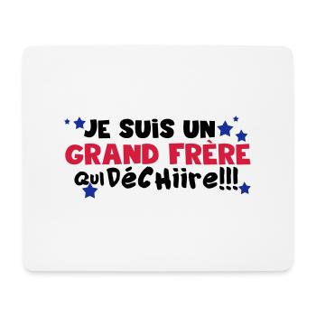 je suis un grand frère qui déchire - Tapis de souris (format paysage) - blanc - Devant