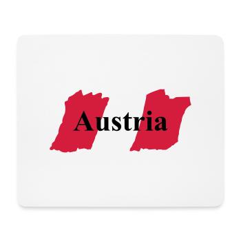 austria_flag - Mousepad (Querformat) - Weiß - Vorne