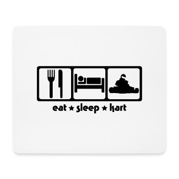Karting - Eat Sleep Kart - Mousepad (Querformat) - Weiß - Vorne