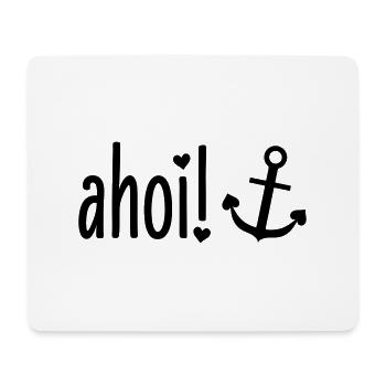ahoi Herz Anker maritim North German - Mouse Pad (horizontal) - white - Front