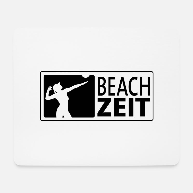 Beachvolleyball Angreiferin - Mousepad (Querformat) - Weiß