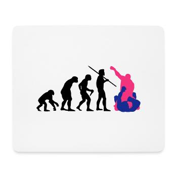 Evolution des Mannes - MMA - Mousepad (Querformat) - Weiß - Vorne