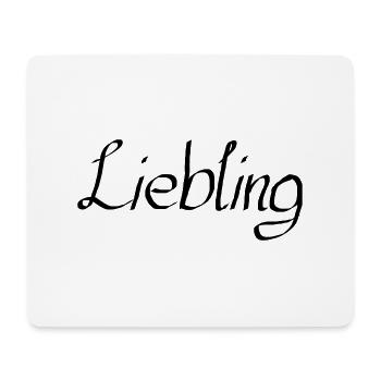 liebling - Mousepad (Querformat) - Weiß - Vorne