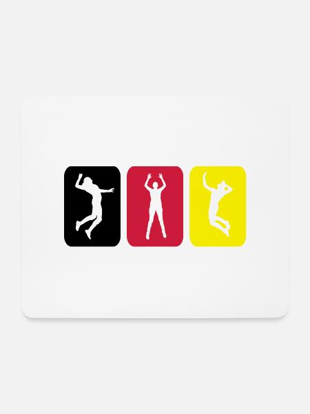 Volleyball Piktogramm Germany - Mousepad (Querformat) - Weiß