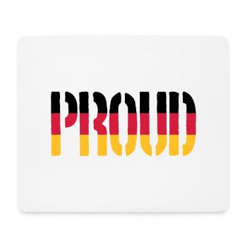 Proud Allemagne Drapeau, fier de l'Allemagne - Tapis de souris (format paysage) - blanc - Devant