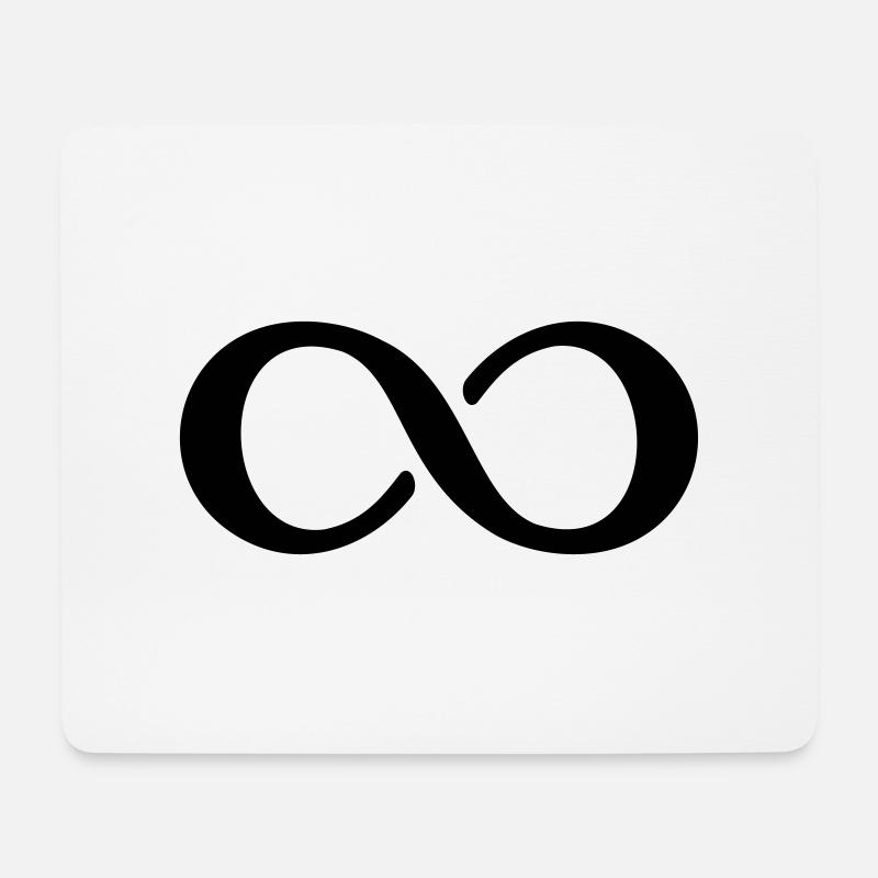 Symbol Unendlichkeit - Mousepad (Querformat) - Weiß
