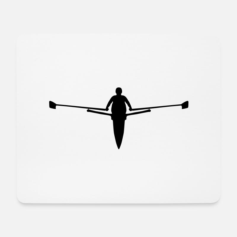 Rudern, Ruderer, Rowing - Mousepad (Querformat) - Weiß