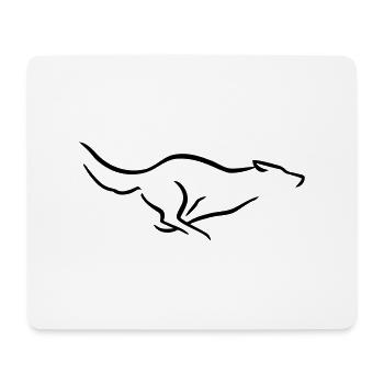 Runing wolf - Mouse Pad (horizontal) - white - Front