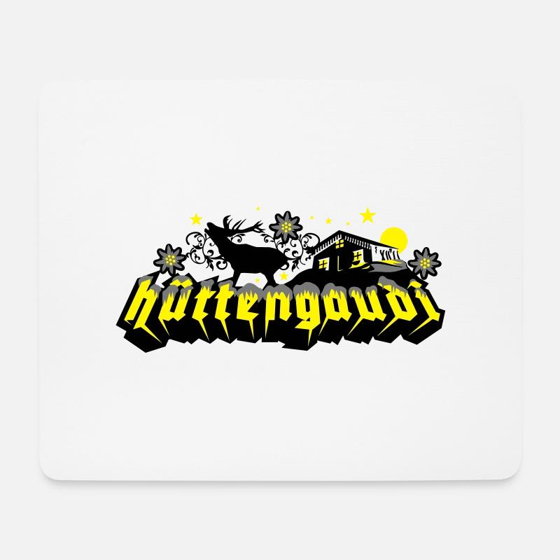 Apres Ski Spruch Hüttengaudi - Mousepad (Querformat) - Weiß