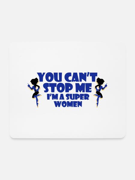 Superfrau - Mousepad (Querformat) - Weiß