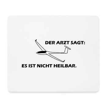 Segelflieger Geschenk lustiger Spruch - Mousepad (Querformat) - Weiß - Vorne