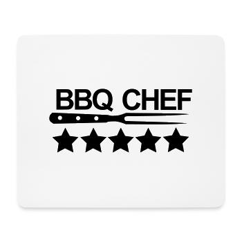 Grill,Grilling,BBQ,cooking,chef,meat,summer,sausag - Mouse Pad (horizontal) - white - Front