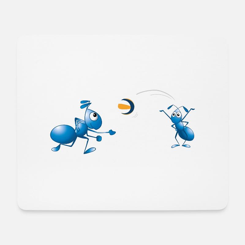 Ants in volleyball - Mouse Pad (horizontal) - white