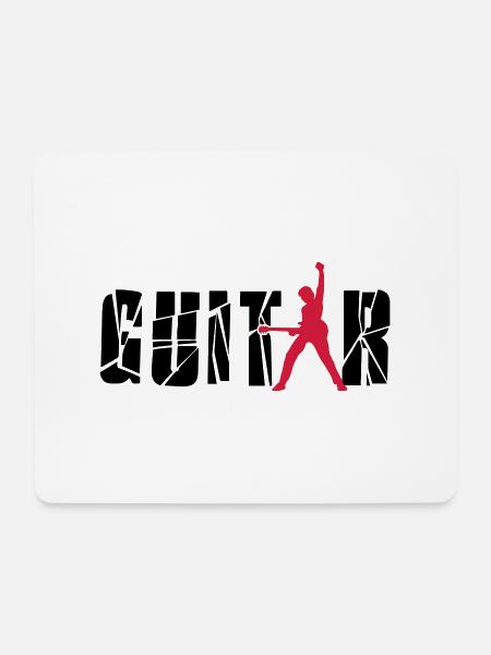 guitar player - Mousepad (Querformat) - Weiß
