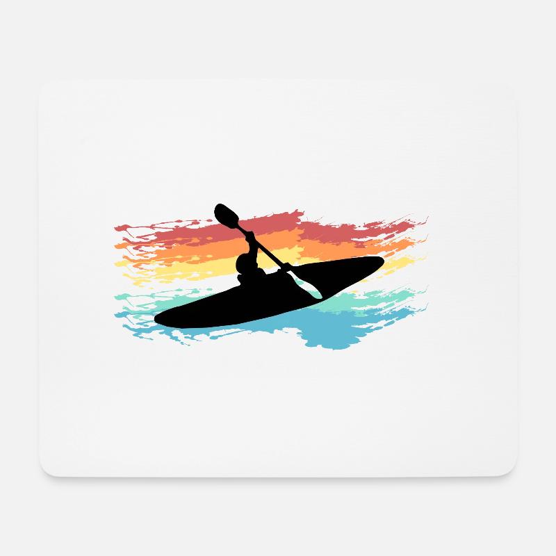 Kayak - Mousepad (Querformat) - Weiß