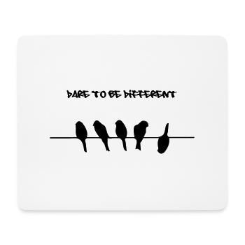 Dare to be different birds - Tapis de souris (format paysage) - blanc - Devant
