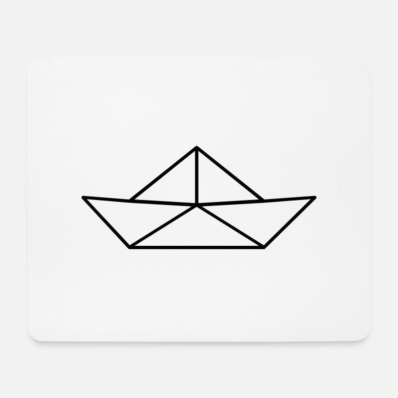Paper Boat - Mousepad (Querformat) - Weiß