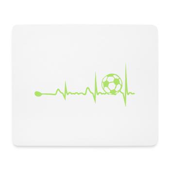 football trace cardiaque - Tapis de souris (format paysage) - blanc - Devant