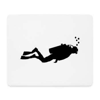 Taucher Diver Tauchen Sport Wasser Hobby - Mousepad (Querformat) - Weiß - Vorne
