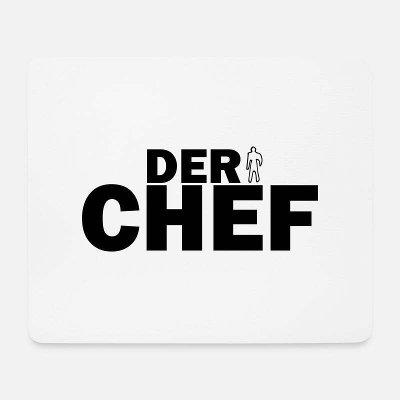 der chef - Mousepad (Querformat) - Weiß