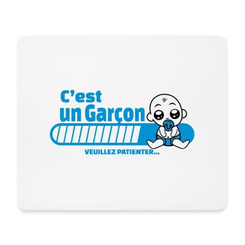 annonce grossesse - c'est un garçon - Tapis de souris (format paysage) - blanc - Devant