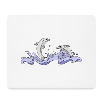 dolphins - Mouse Pad (horizontal) - white - Front
