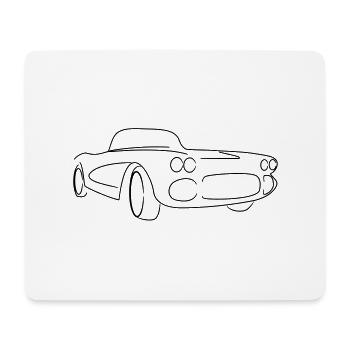 Oldtimer Cabrio Roadster Tribal - Mousepad (Querformat) - Weiß - Vorne
