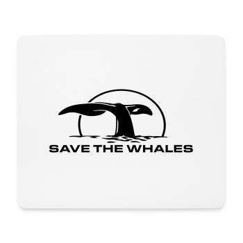 save_the_whales - Mousepad (Querformat) - Weiß - Vorne