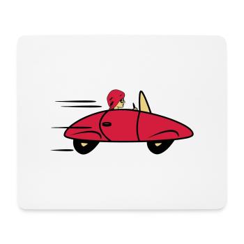 Car sports car fast women car - Mouse Pad (horizontal) - white - Front