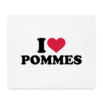 Pommes - Mousepad (Querformat) - Weiß - Vorne