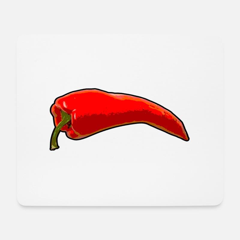 chilli - Mouse Pad (horizontal) - white