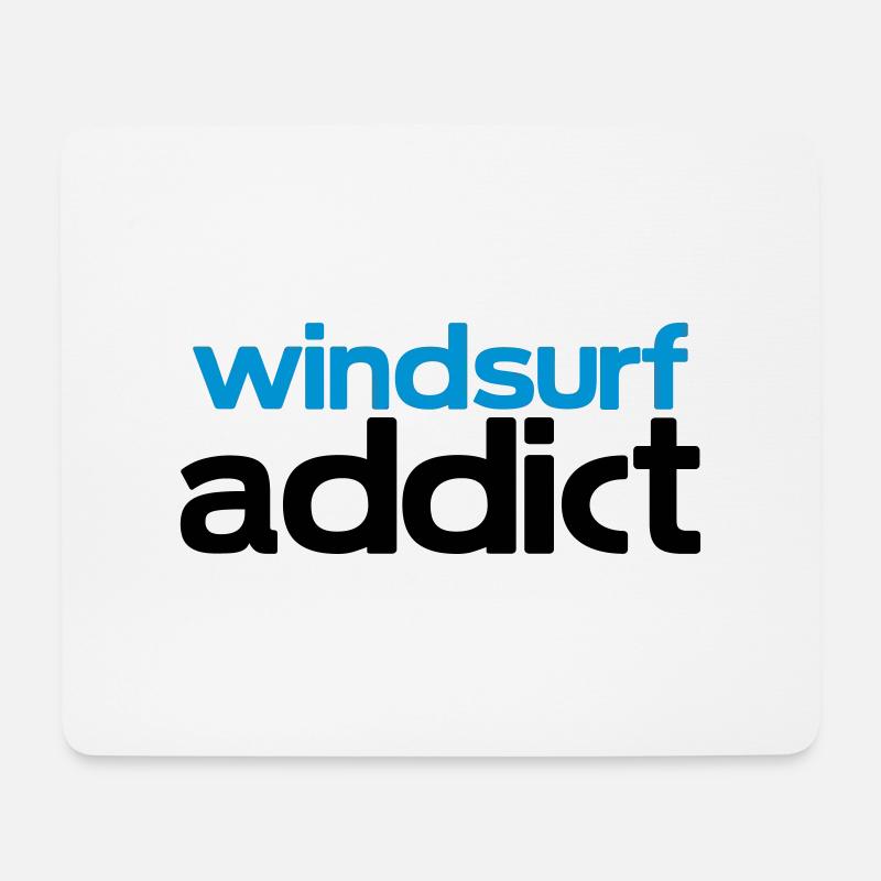 windsurf addict - Mousepad (Querformat) - Weiß