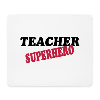 Teacher superhero - Tapis de souris (format paysage) - blanc - Devant