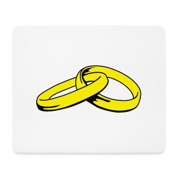 eheringe_02 - Mousepad (Querformat) - Weiß - Vorne