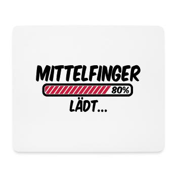 Mittelfinger lädt - Mousepad (Querformat) - Weiß - Vorne