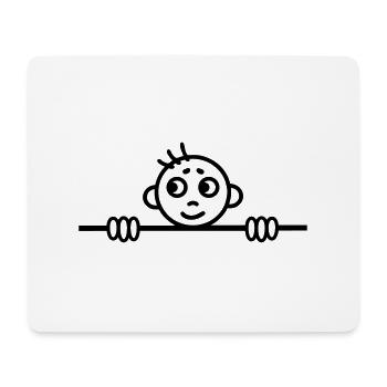 Junge hallo - Mousepad (Querformat) - Weiß - Vorne