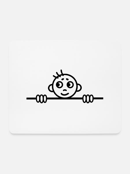 Junge hallo - Mousepad (Querformat) - Weiß