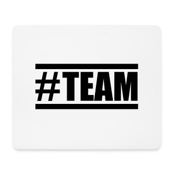 team hashtag design - Mouse Pad (horizontal) - white - Front